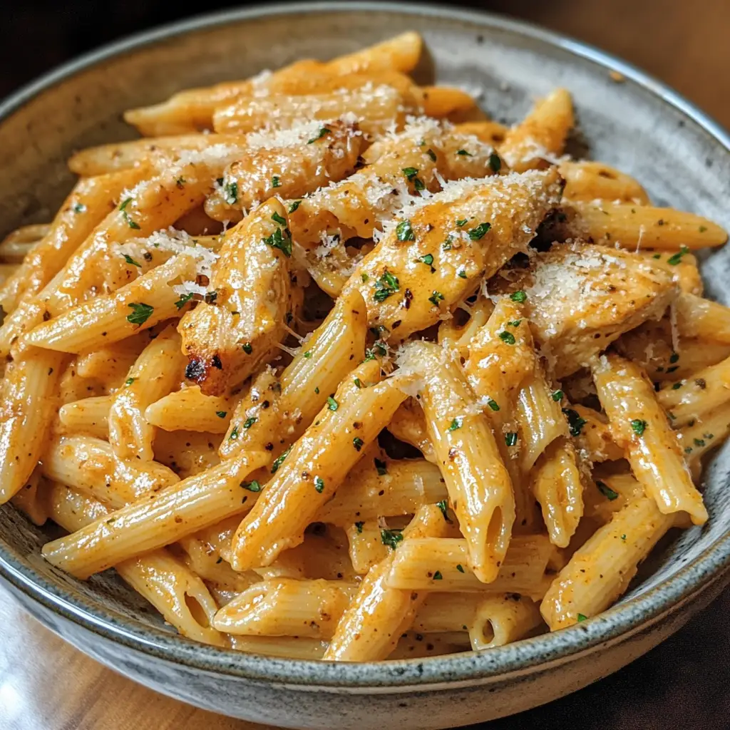 Cajun Garlic Butter Chicken Penne in Creamy Parmesan Sauce