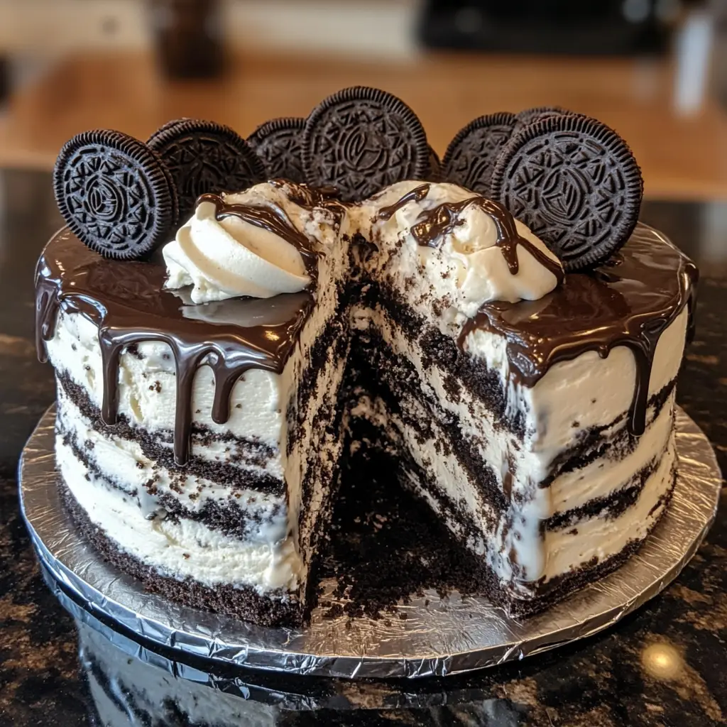 Oreo Ice Cream Sandwich Cake