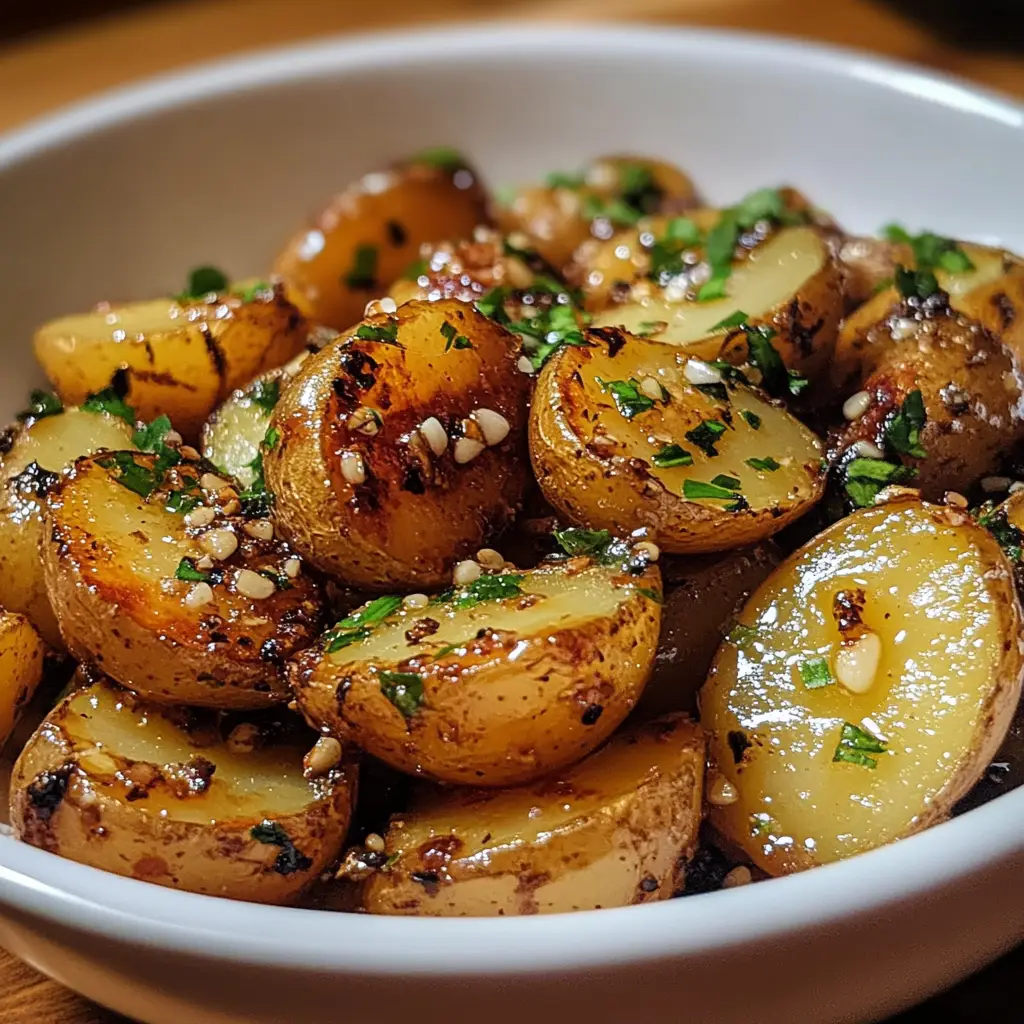 Garlic Sauce Baby Potatoes