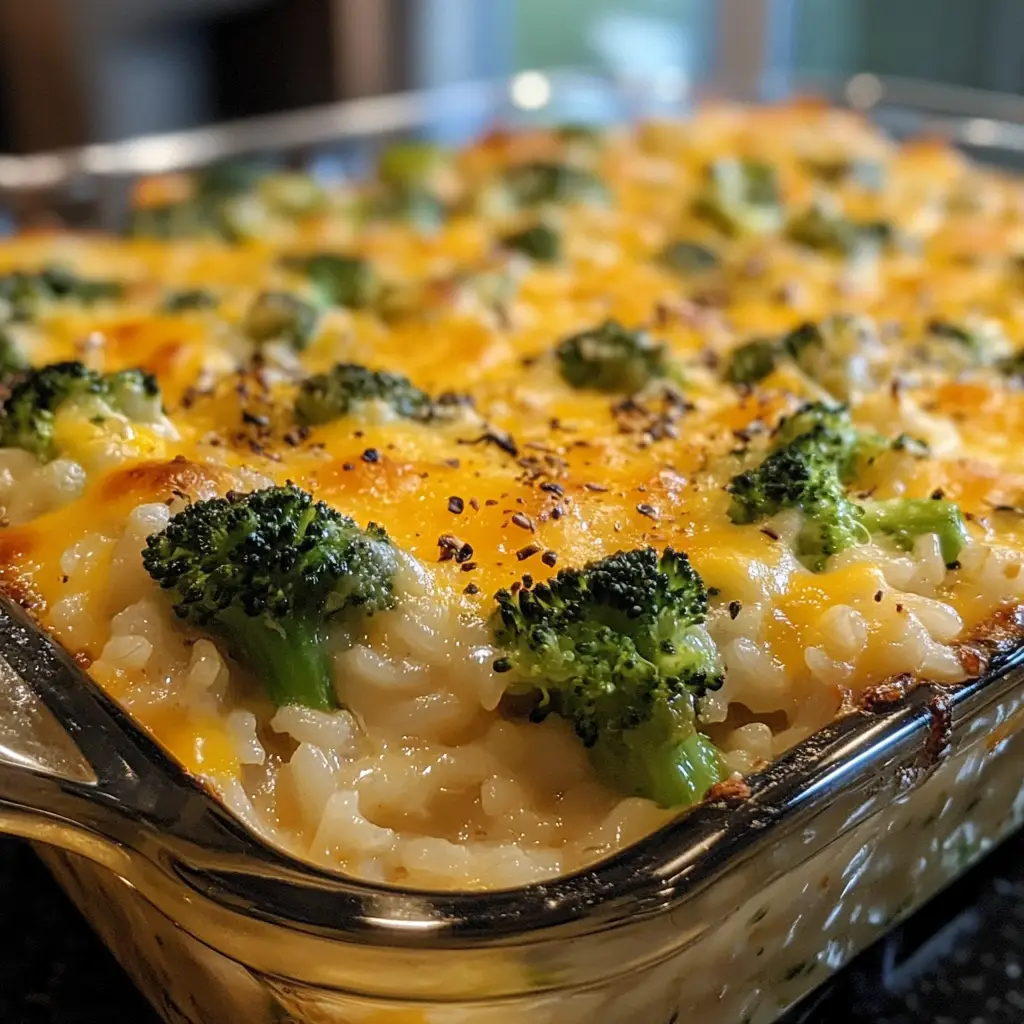 Cheesy Broccoli Rice Casserole