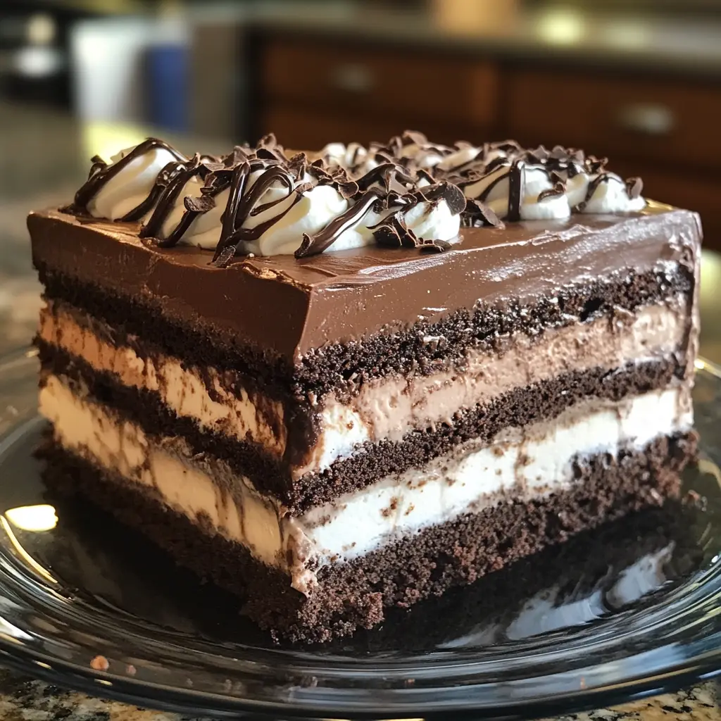 Chocolate Fudge Layered Icebox Cake