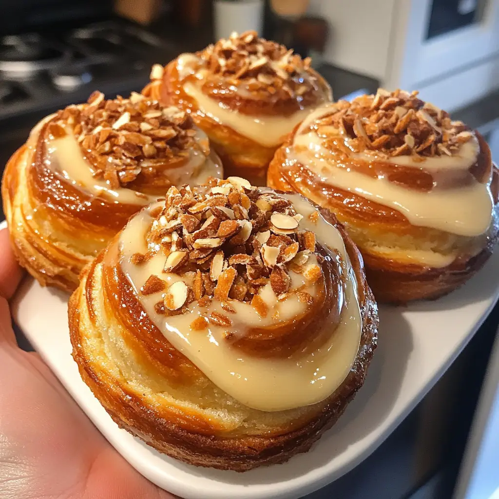 Almond Cream Filled Cruffins