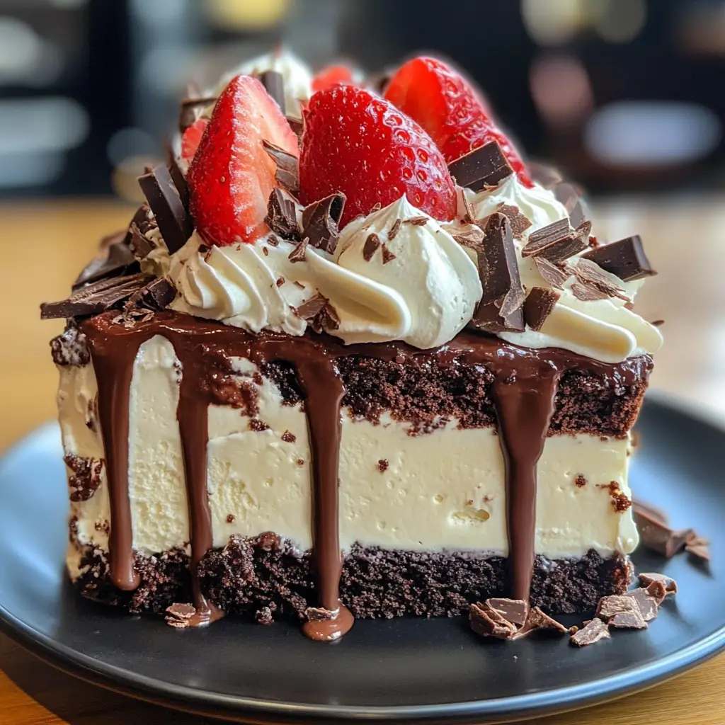 Delicious Brownie Ice Cream Cake