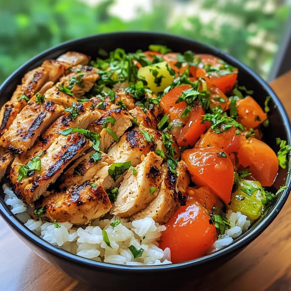 Mediterranean Chicken and Rice Bowl
