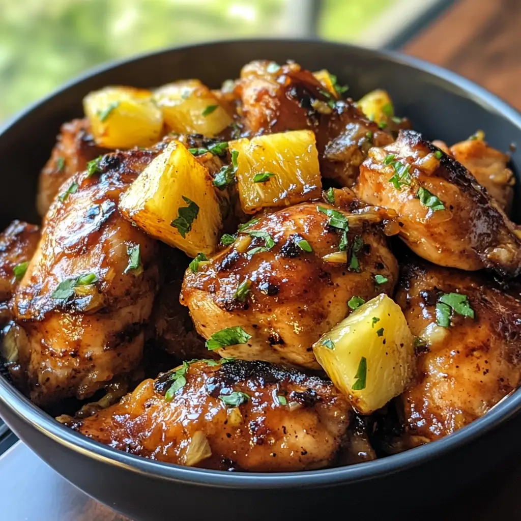 Easy Crockpot Pineapple BBQ Chicken