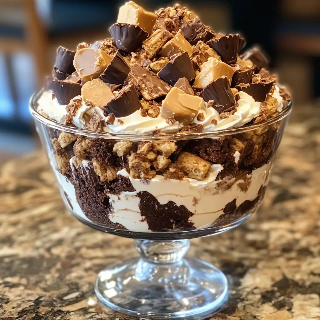 Peanut Butter Cup Brownie Trifle