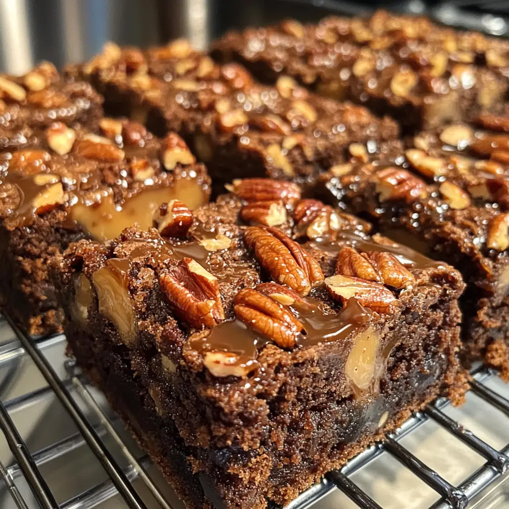 Caramel Pecan Turtle Brownies