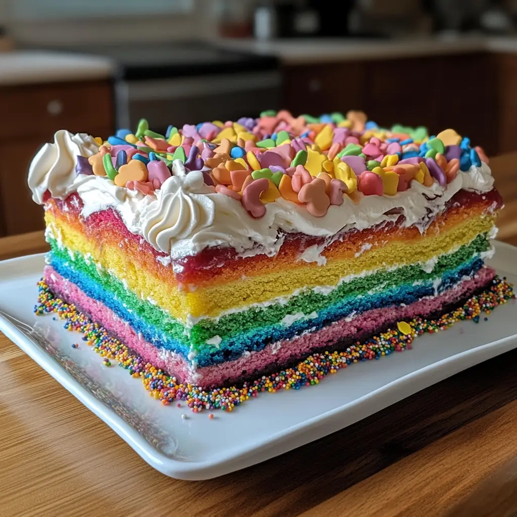 Rainbow Cookie Lasagna