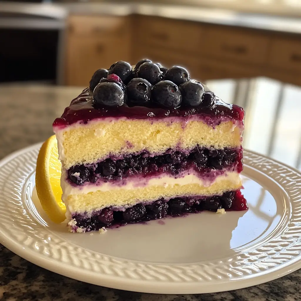 Lemon Blueberry Layered Cake