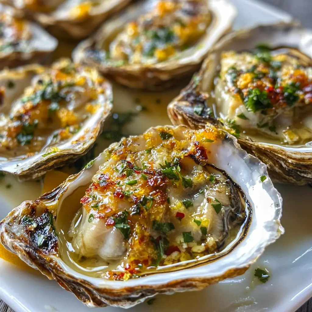 Smoky Lemon Garlic Grilled Oysters Recipe