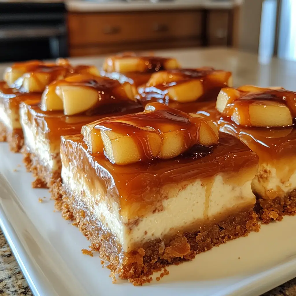 Caramel Apple Cheesecake Bars