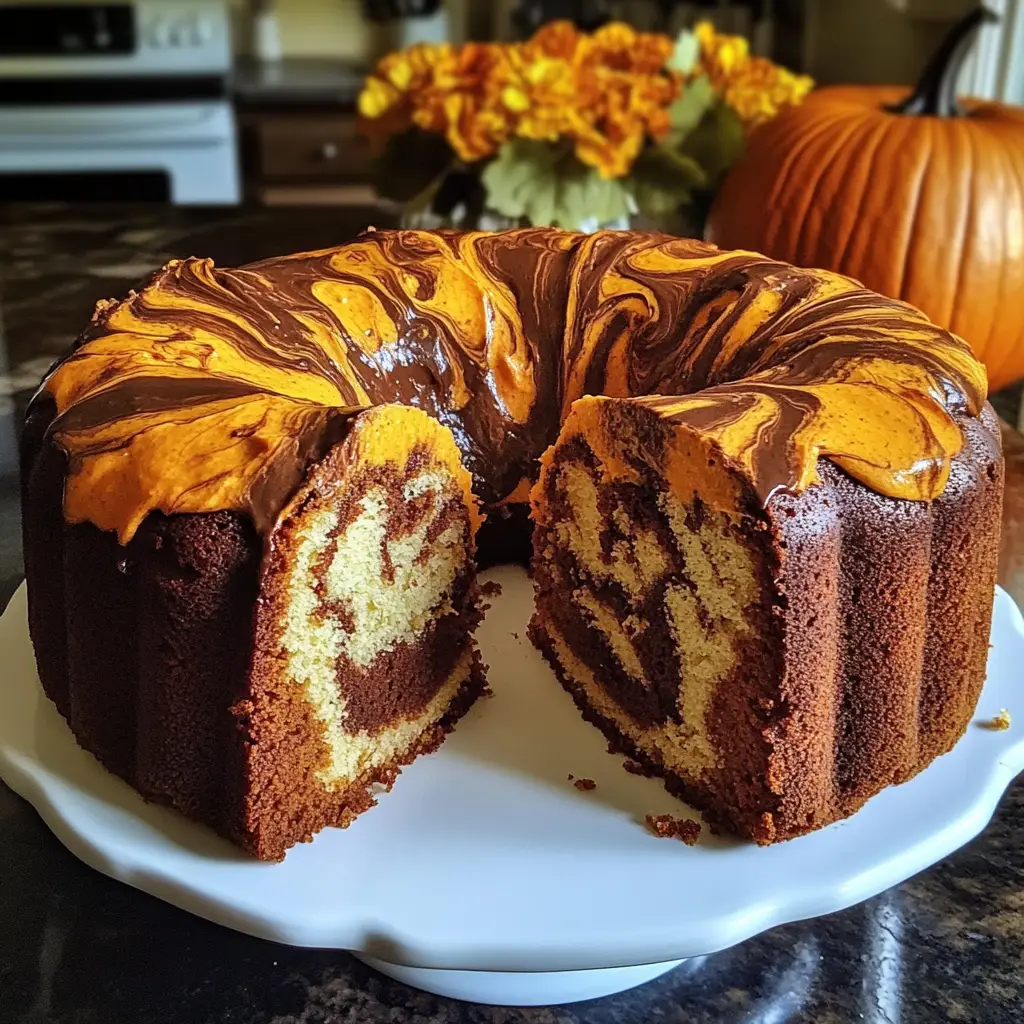 Pumpkin Swirl Earthquake Cake