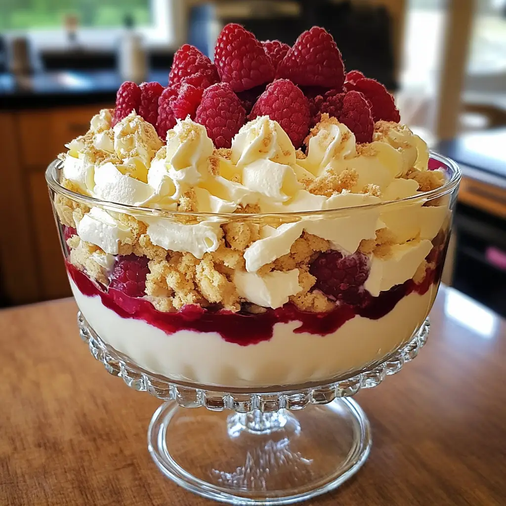 Raspberry White Chocolate Trifle