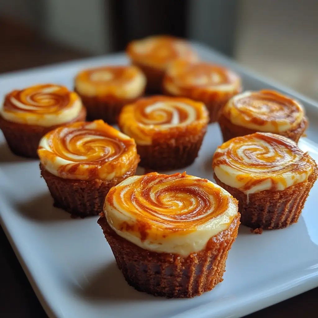 Pumpkin Swirl Cheesecake Bites