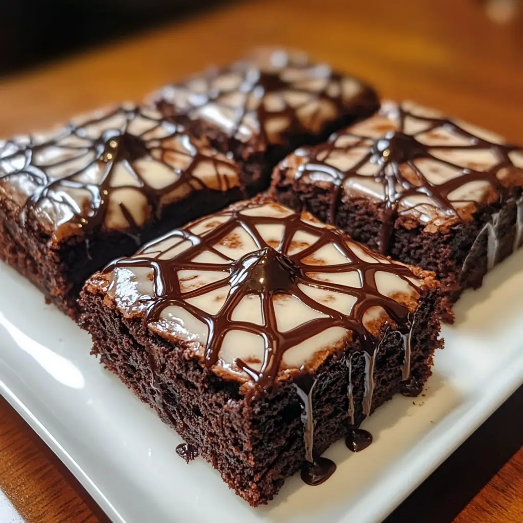 Spooky Spiderweb Brownies