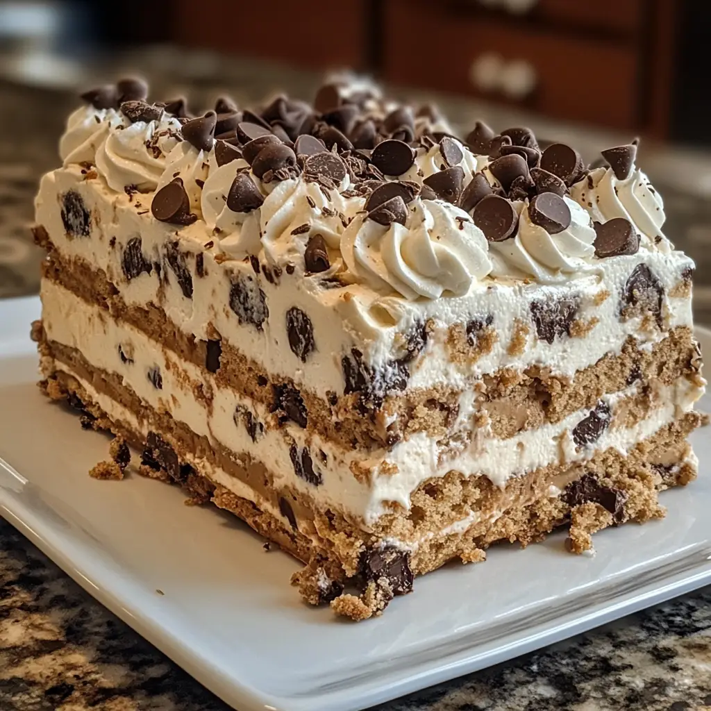 Chocolate Chip Cookie Dough Icebox Cake