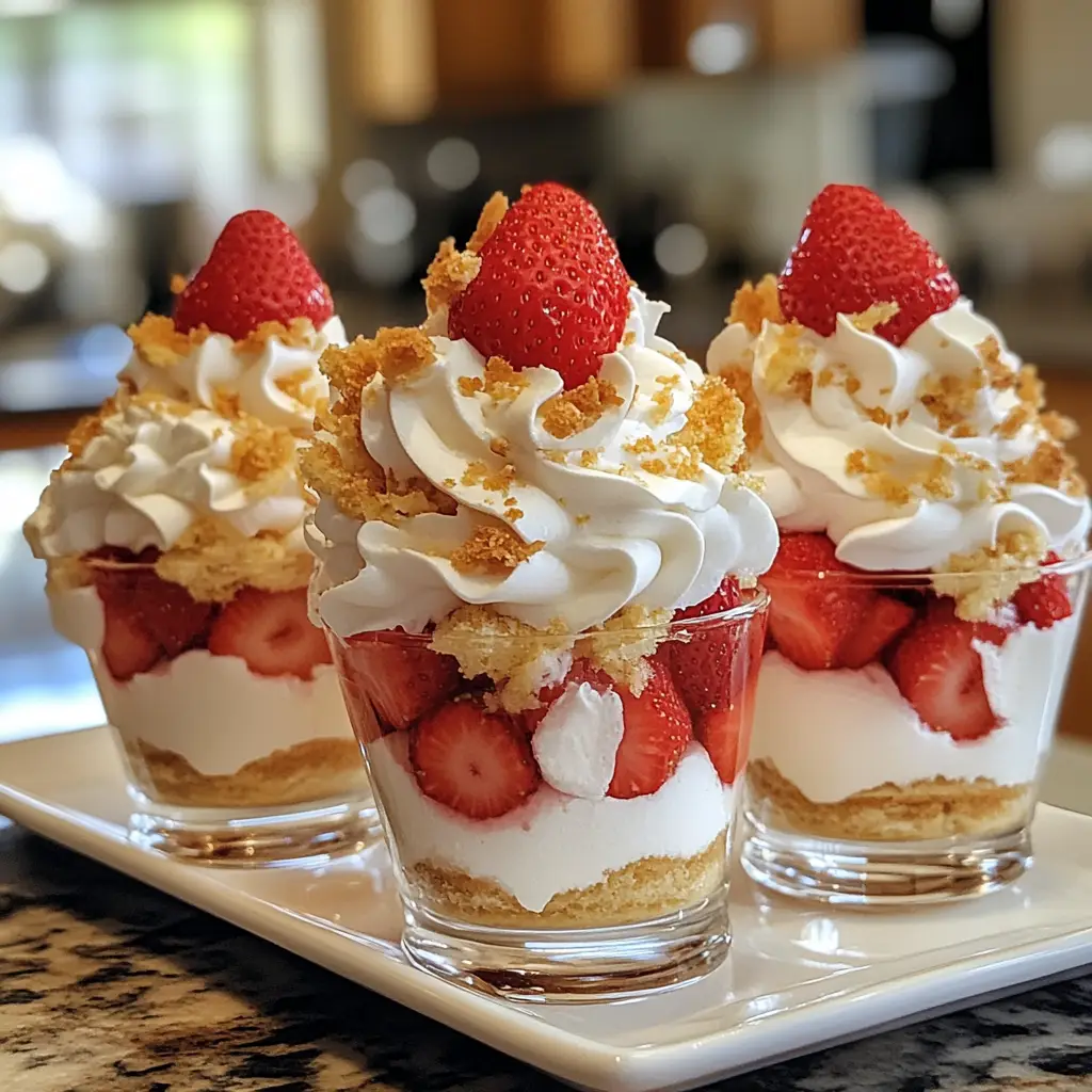 Strawberry Shortcake Parfait Cups