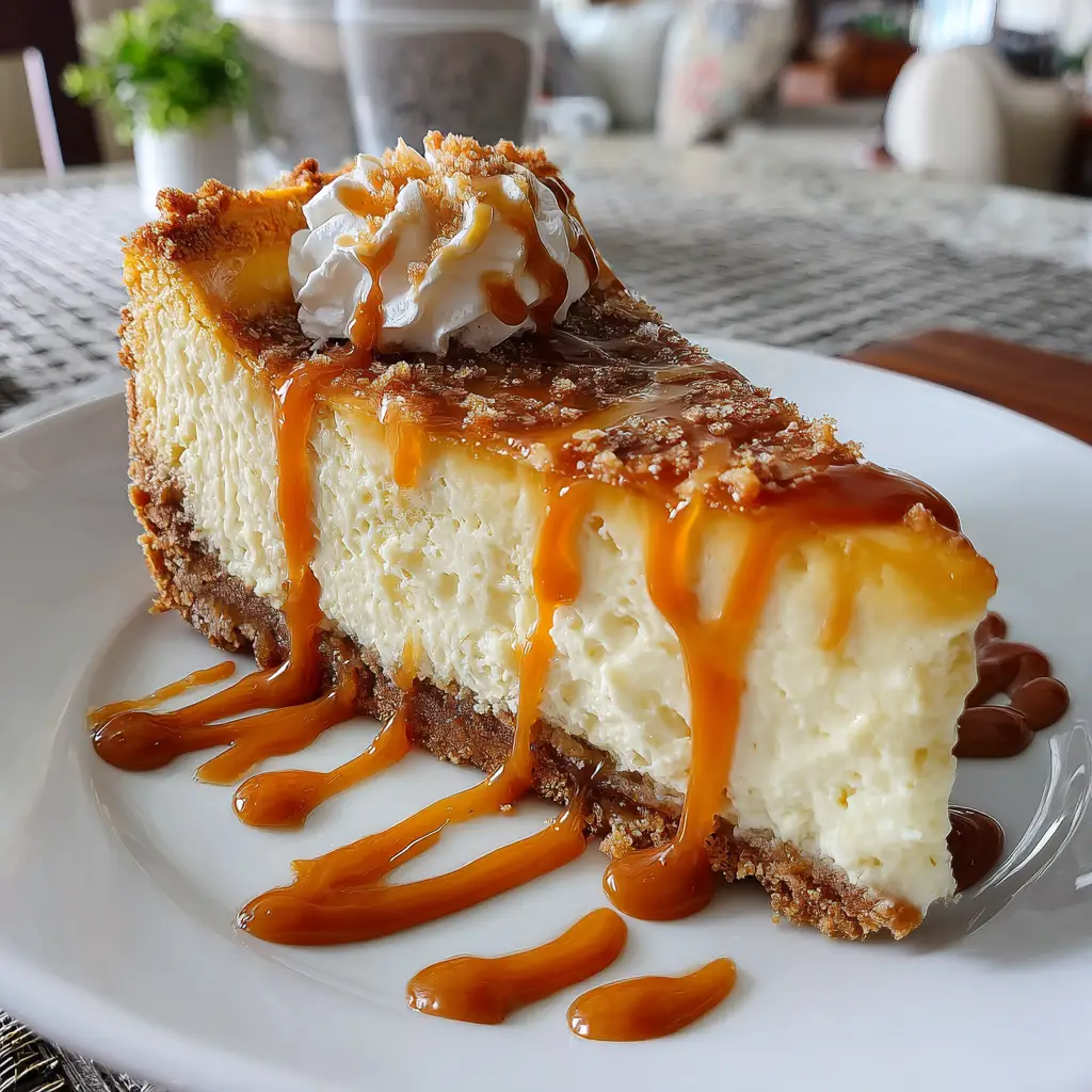 Copycat Crumbl Salted Caramel Cheesecake