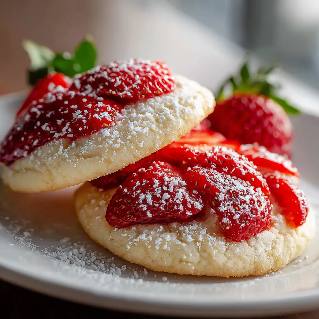 Double Strawberry Sugar Cookies