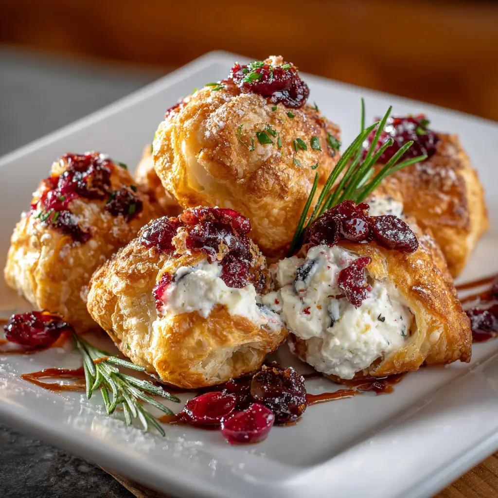 Cranberry Cream Cheese Crescent Bites
