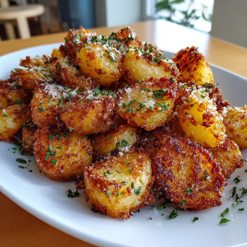 Crispy Parmesan Crusted Baby Potatoes