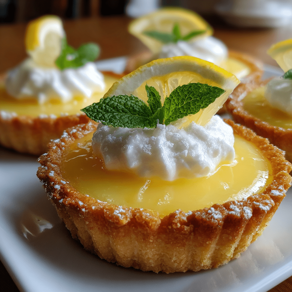 Lemon Custard Tartlets with Shortbread Crust: Delightful Bites!