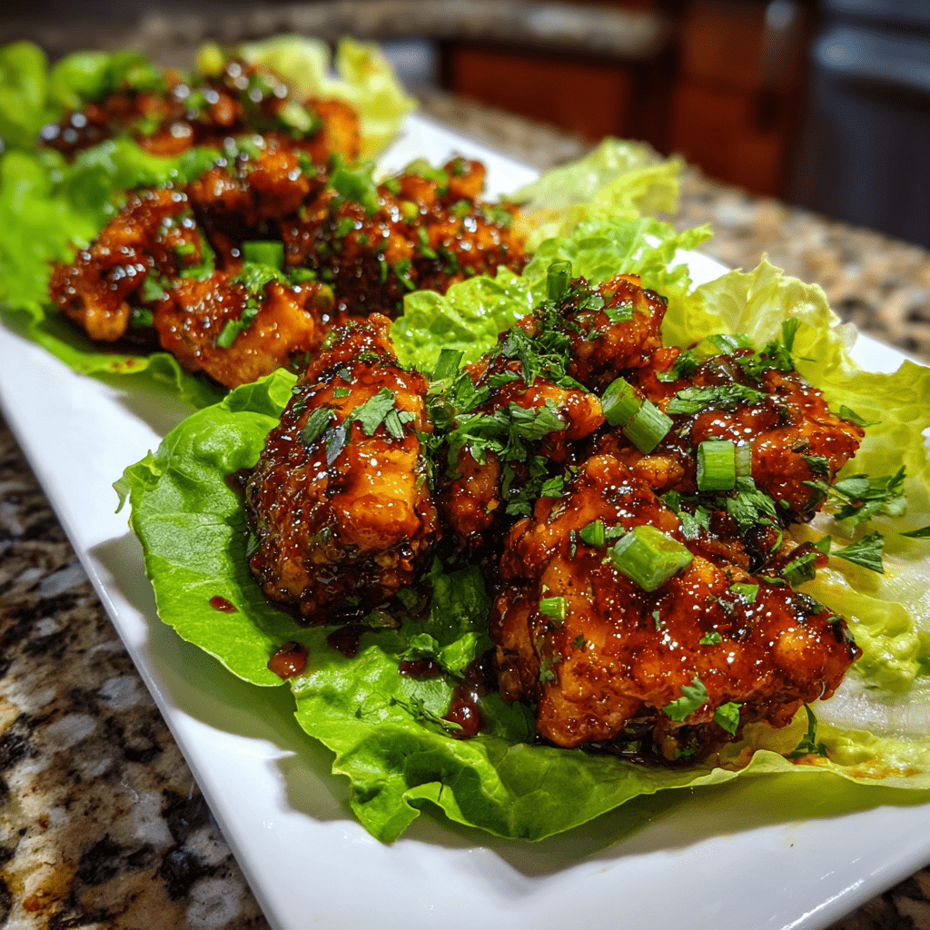 Honey Sriracha Chicken Lettuce Wraps: A Tasty Delight!