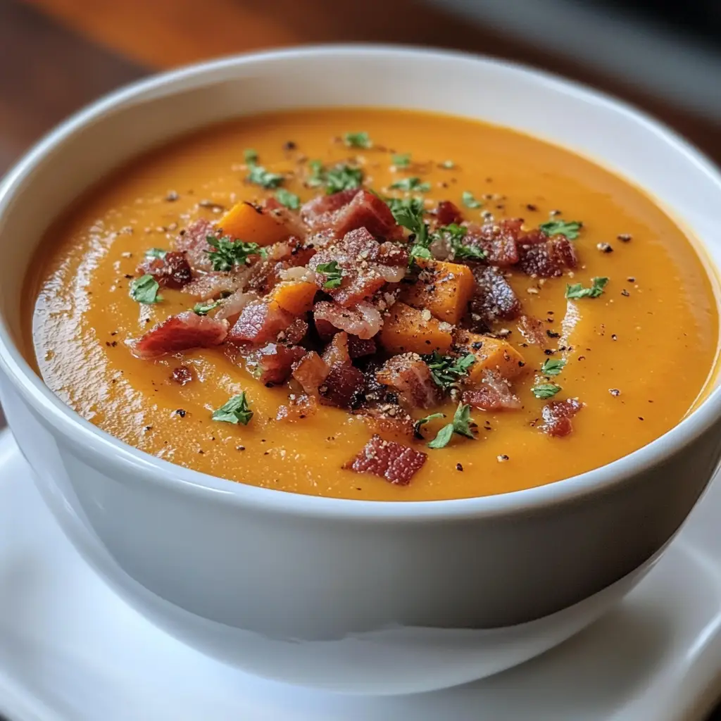 Maple Bacon Sweet Potato Soup