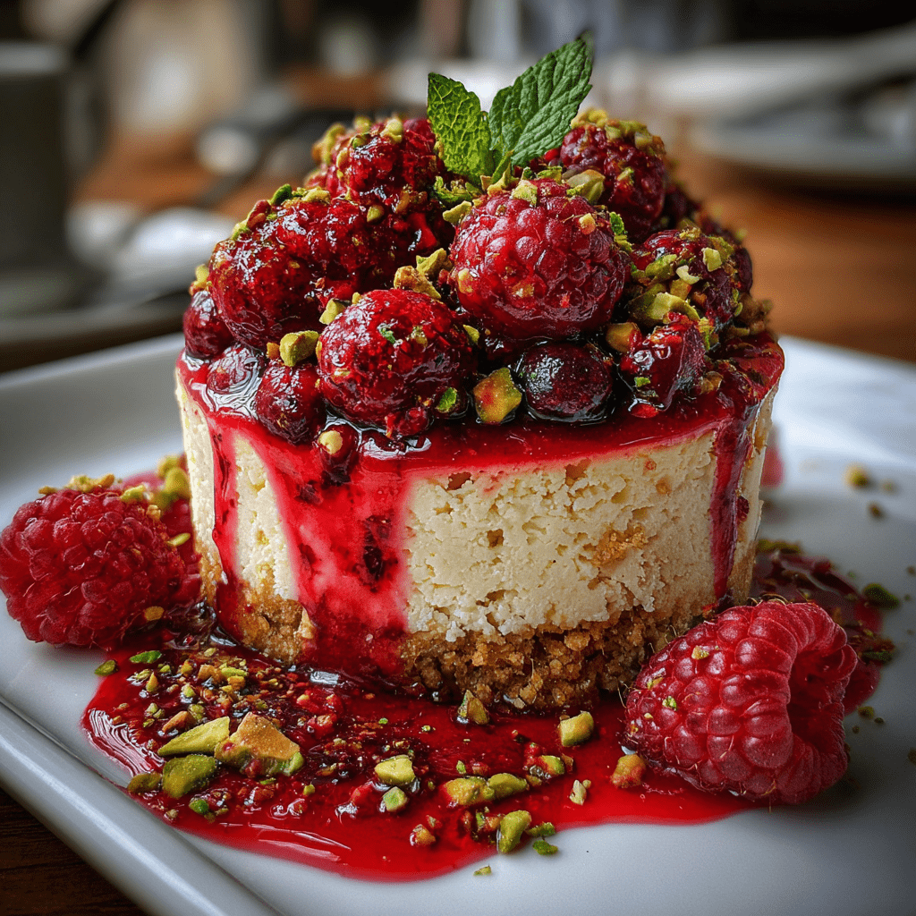Raspberry Pistachio Cheesecake: A Flavorful Delight!