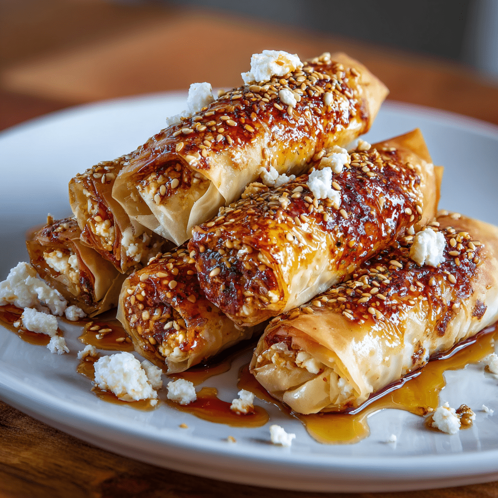 Crispy Hot Honey Feta Phyllo Rolls: A Must-Try Delight!