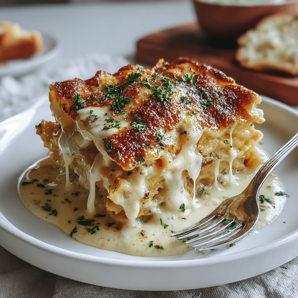 Decadent Creamy Alfredo Lasagna Soup: A Comforting Delight!
