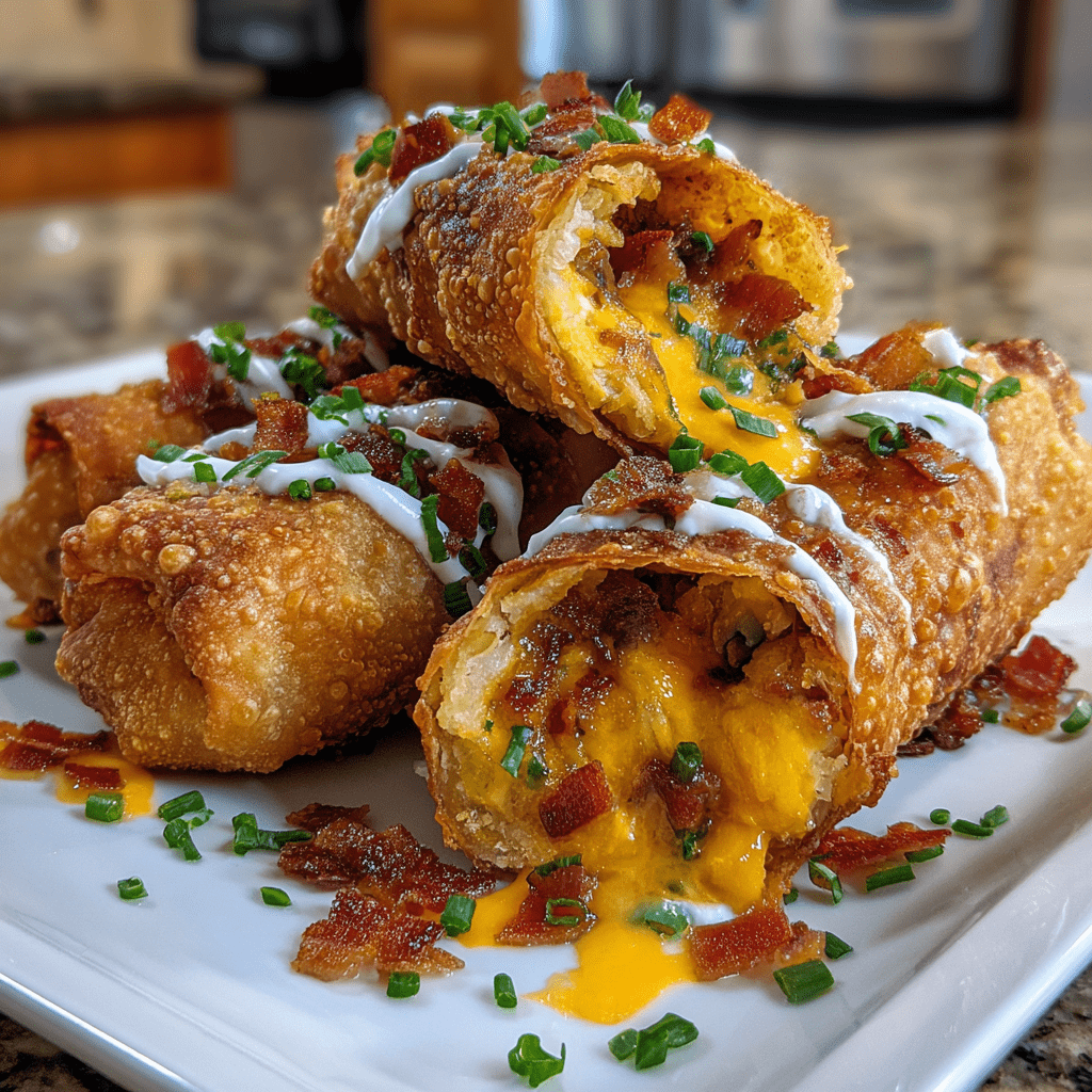Cheddar Bacon Ranch Eggrolls: A Must-Try Snack Delight!