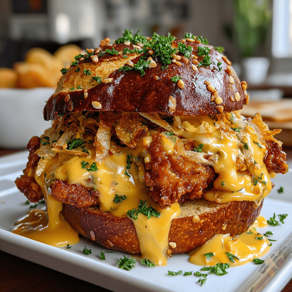 Pretzel Chicken With Mustard-Cheddar Sauce: A Delight!