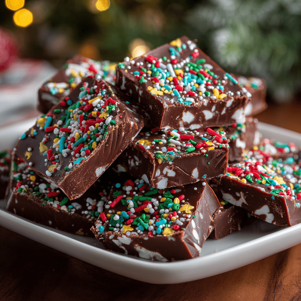 Easy Christmas Fudge Sprinkles for a Festive Treat!