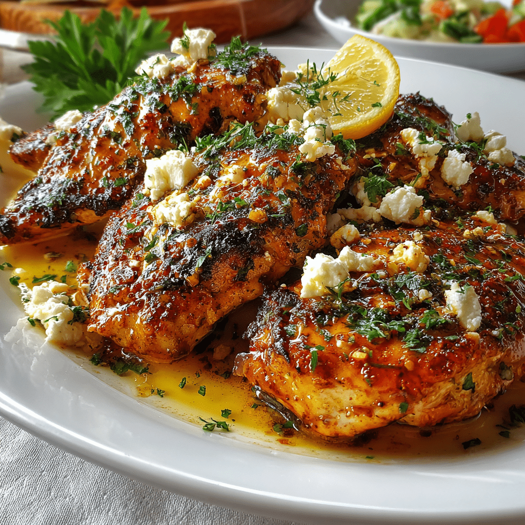Greek Chicken with Lemon and Feta: A Fresh Flavor Delight!