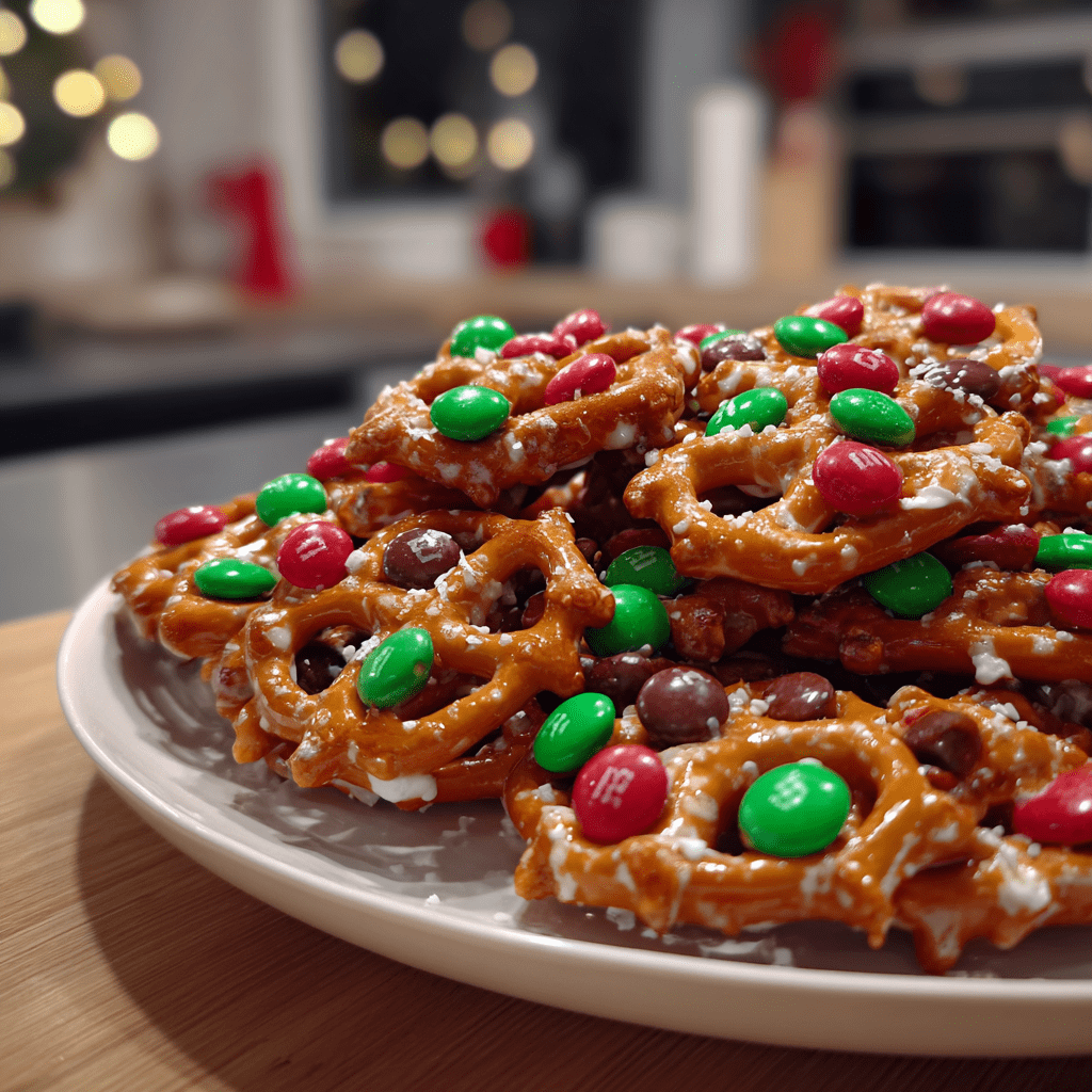 Mint M&M Christmas Pretzels with Hugs are Irresistible Treats!