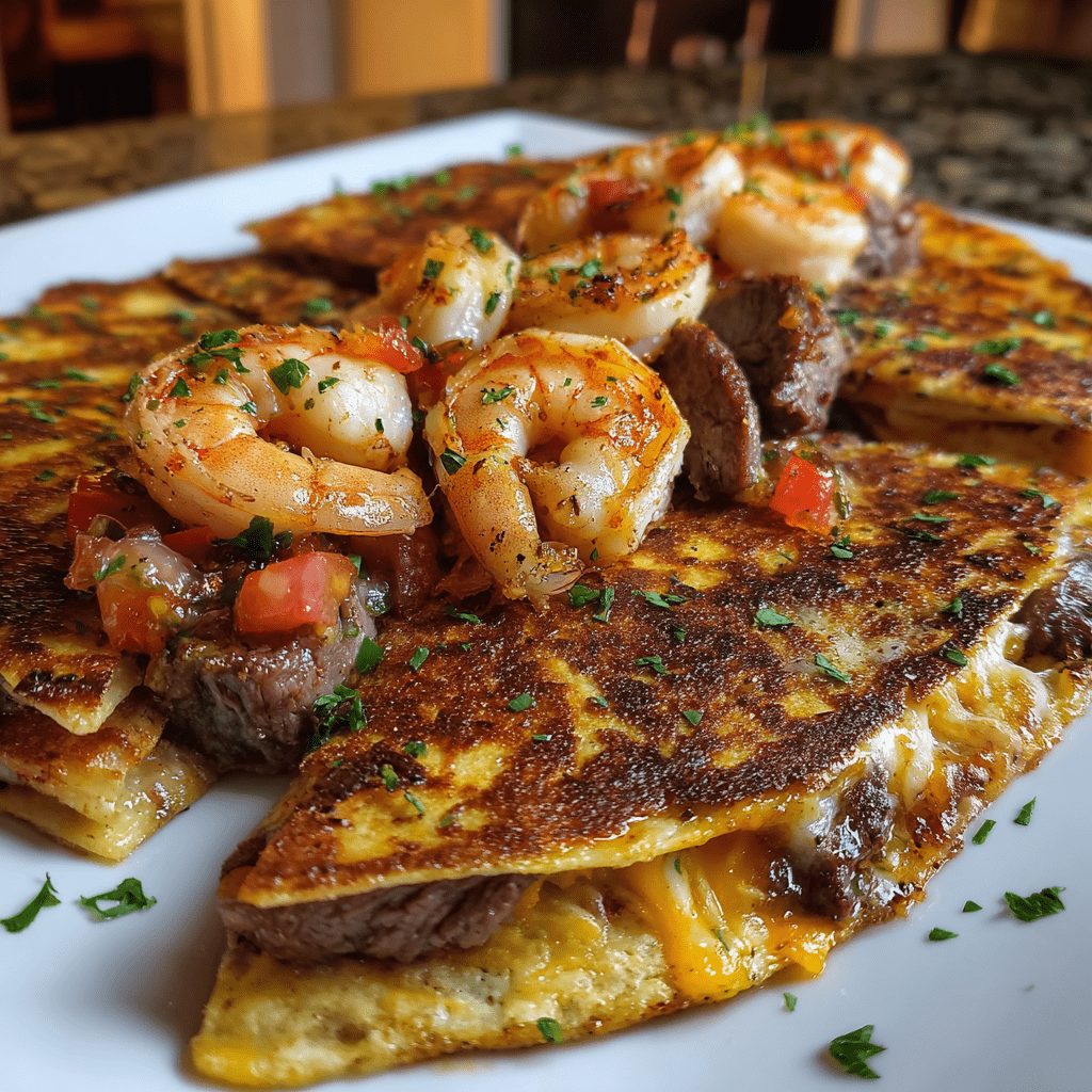 Creole Steak and Shrimp Quesadillas: A Flavor Explosion!