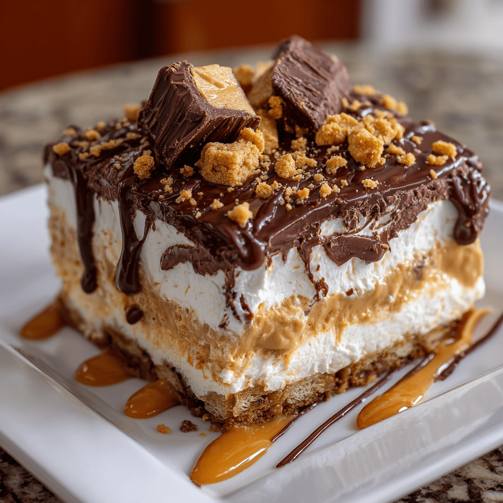 Peanut Butter Layered Delight: Indulge in Sweet Bliss!