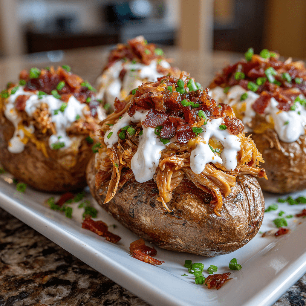 Bacon Ranch Pulled Pork Stuffed Potatoes You’ll Love!