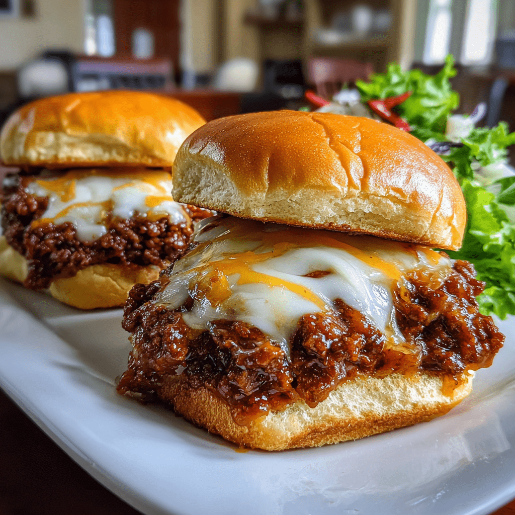 Comforting French Onion Beef Sloppy Joes with Melted Cheese Await You!