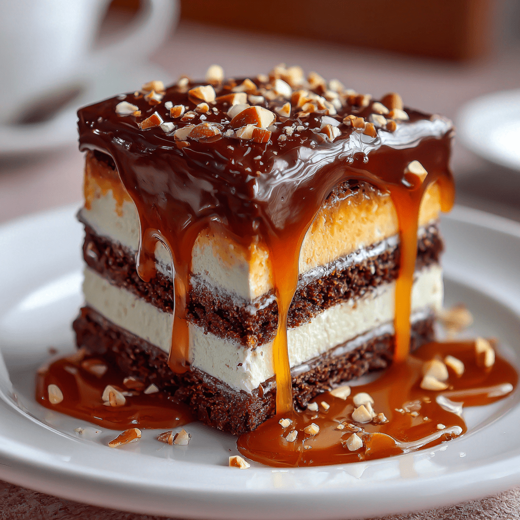Chocolate Almond Caramel Layer Cake: A Sweet Delight!