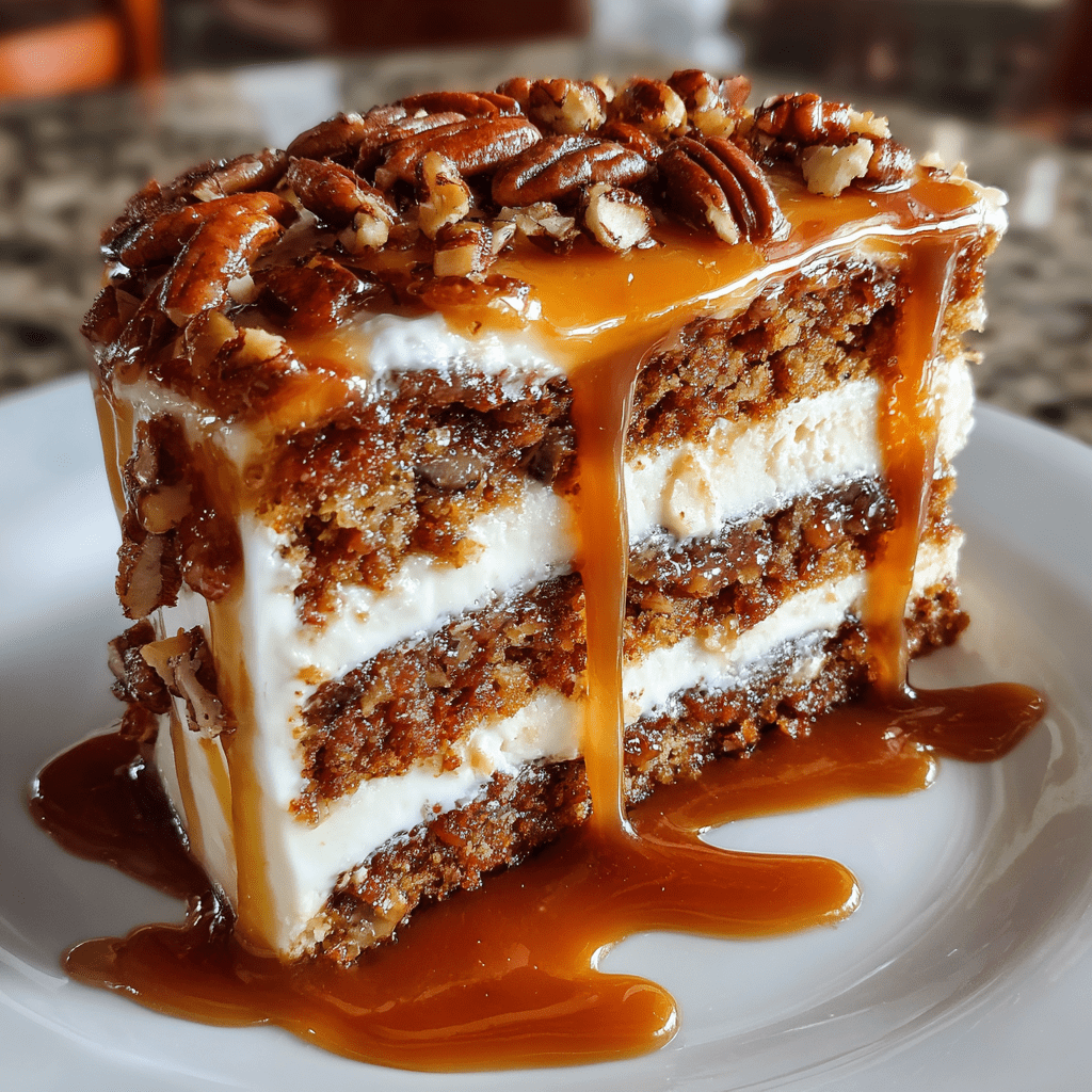 Southern Pecan Caramel Cake is a must-try delight!