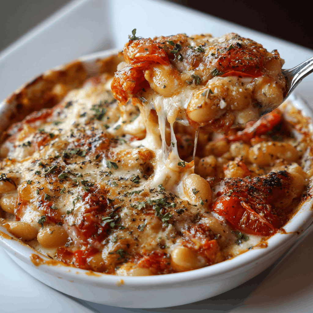 Cheesy White Bean Tomato Bake: A Flavorful Delight to Try!