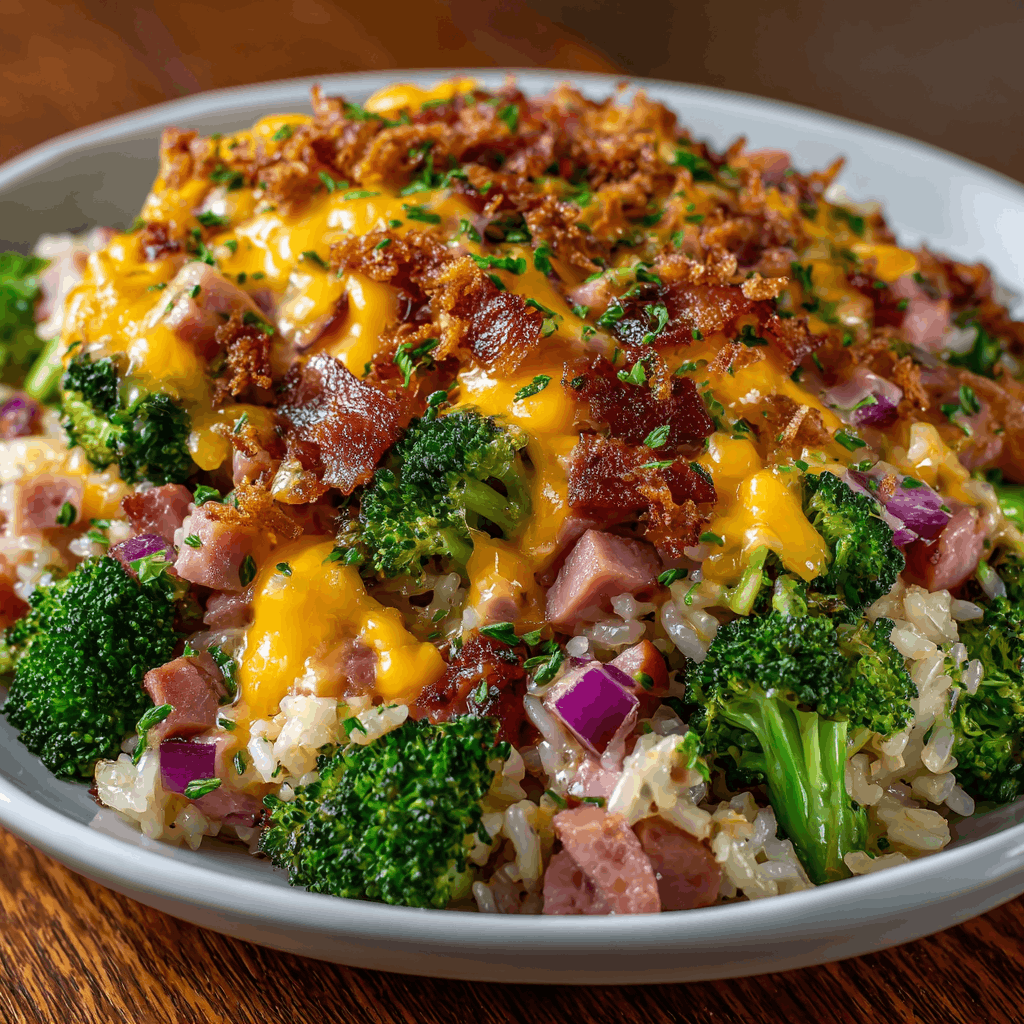 Broccoli Ham and Rice Bake: A Delicious One-Pan Meal!