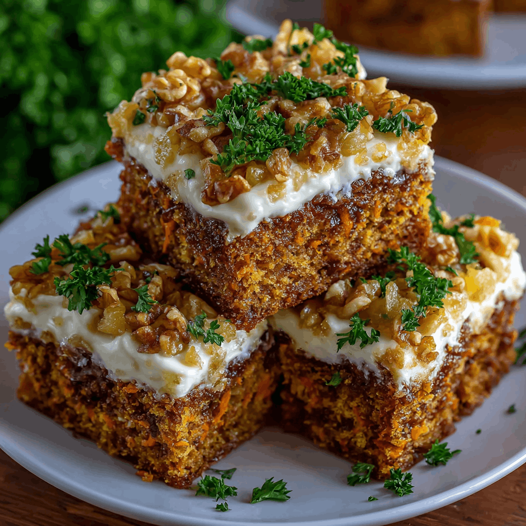 Decadent Carrot Cake Bars with Cream Cheese Frosting Delight!