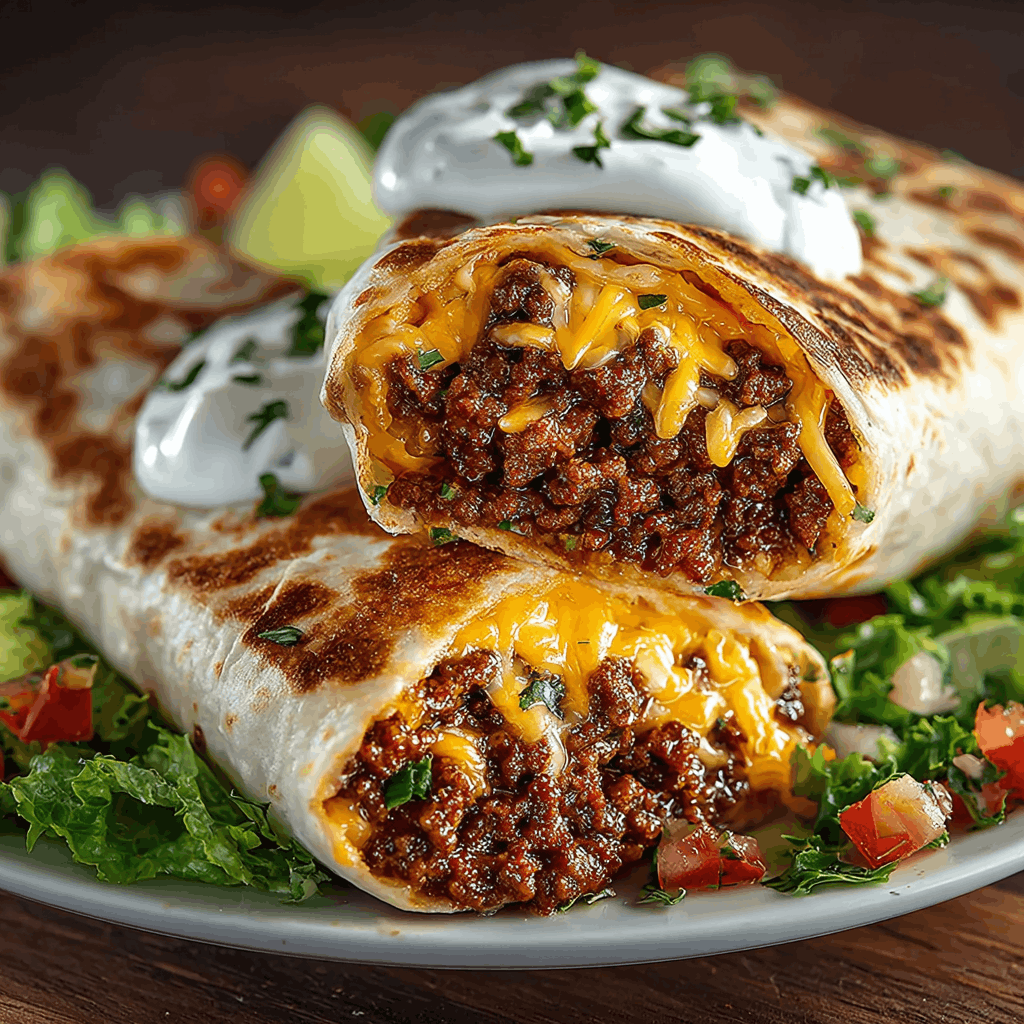Cheesy Beef &amp; Potato Crunch Wrap: A Must-Try Delight!