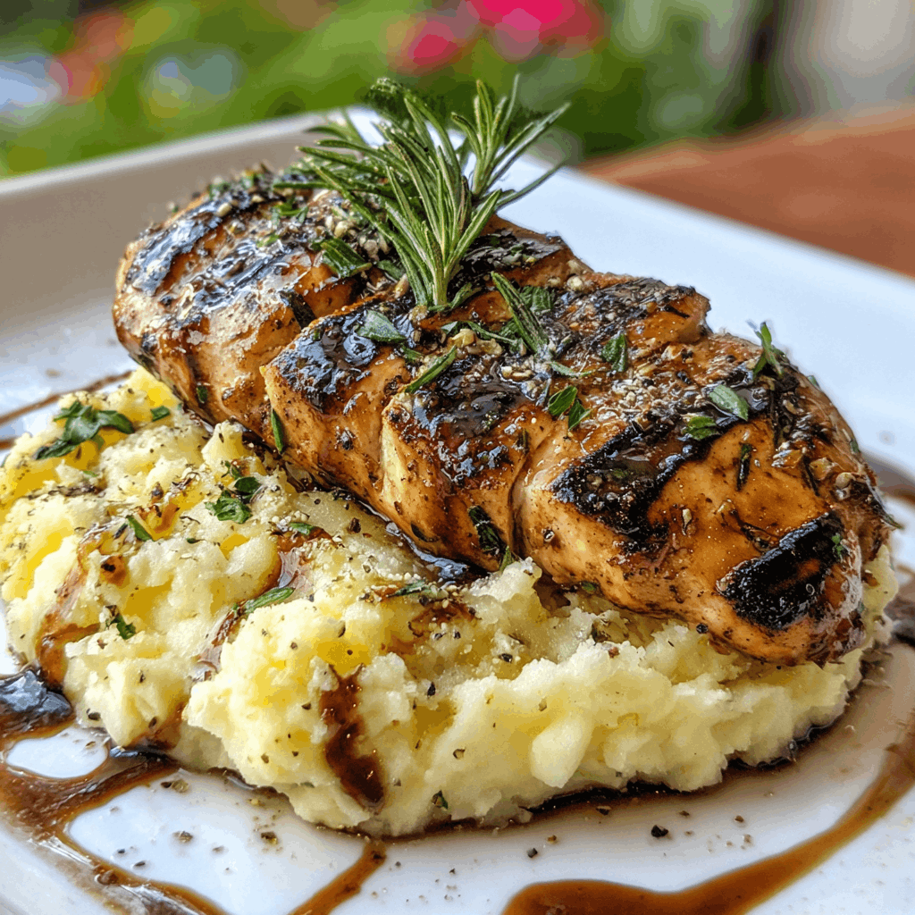 Balsamic Grilled Chicken with Herbed Mashed Potatoes: A Flavorful Delight!