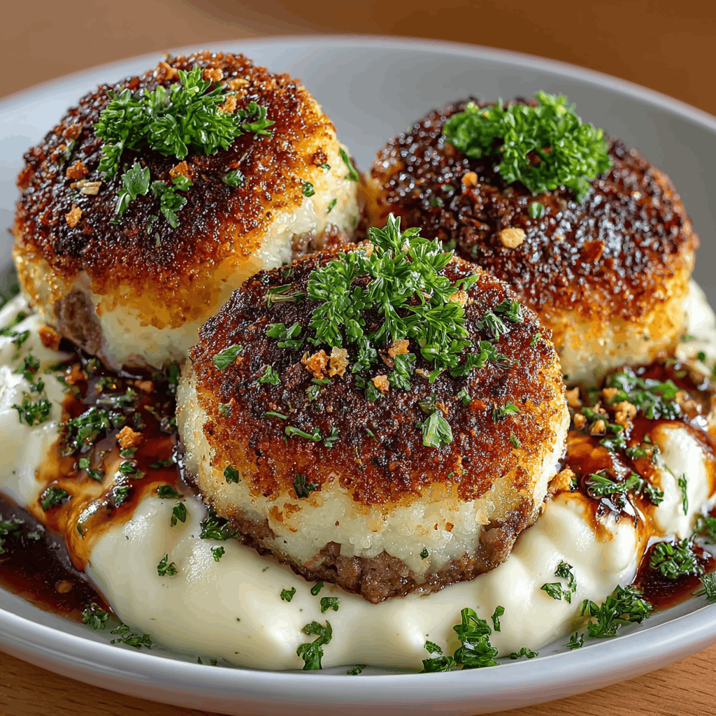 Stuffed Potato Cakes (Meat, Mushrooms) You Can’t Resist!