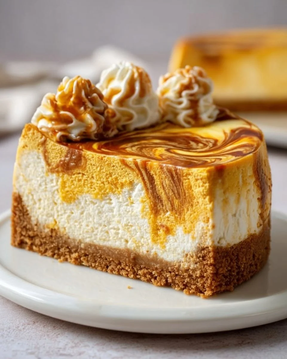 Cheesecake with Pumpkin Swirl