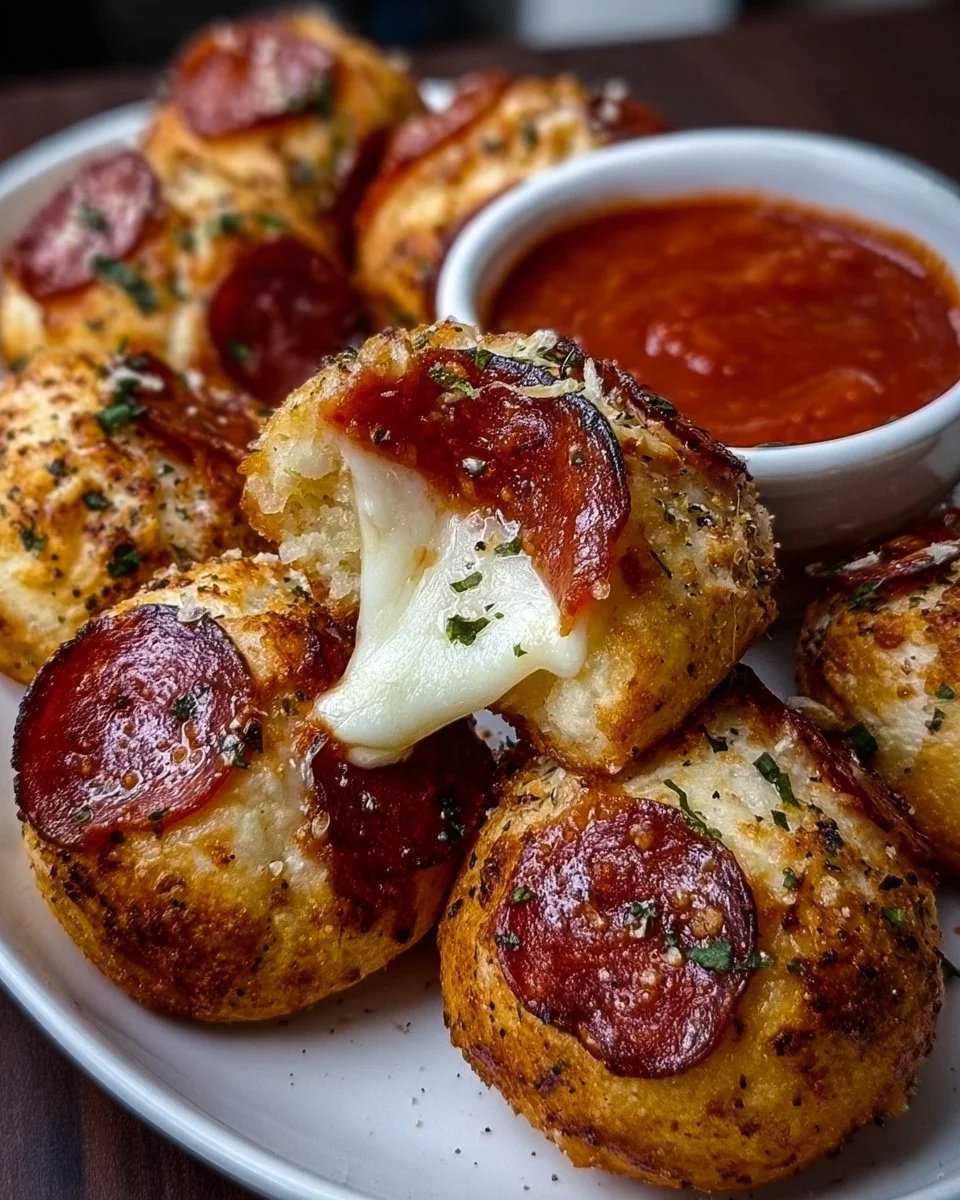 Cheesy Pepperoni Pizza Bombs
